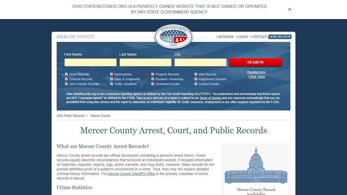 Mercer County Arrest, Court, and Public Records